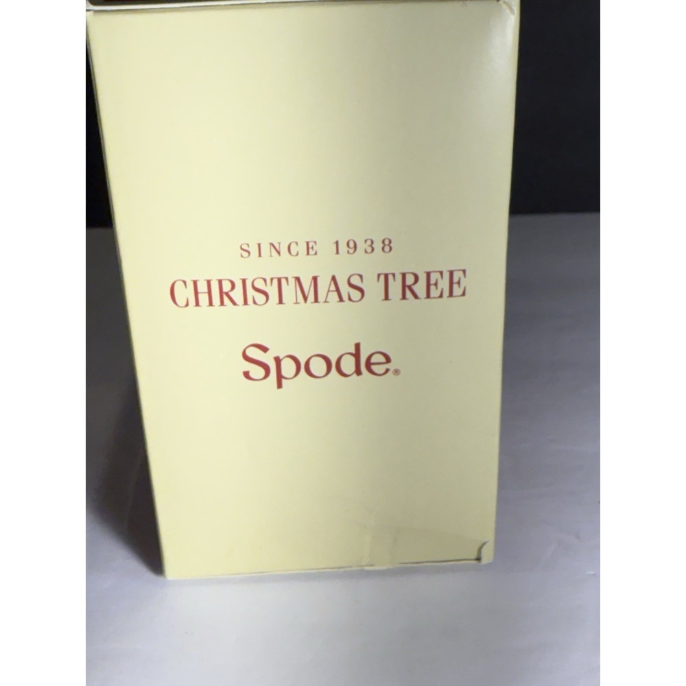 Spode Christmas Tree Puppy Ornament Dog w/ Sweater & Stocking NIB - Picture 3 of 5